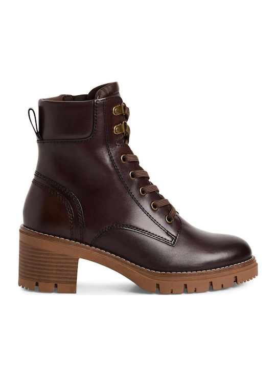 Leder Stiefeletten Damen Braun