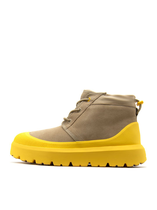 Ugg Australia Neumel Weather Suede Yellow Chelsea Boots Waterproof