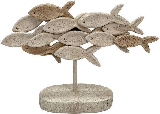 Inthebox Danza Διακοσμητικο Ψαρι 31.2x9.5x21.5 Polyresin Μπεζ Καφε 034152