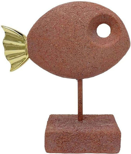Inthebox Cernia Διακοσμητικο Ψαρι 19.5x7x23 Polyresin Κεραμιδι 034154