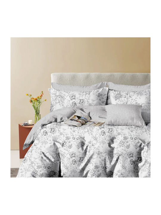 Rythmos Duvet Cover Set Cotton Satin Queen with...