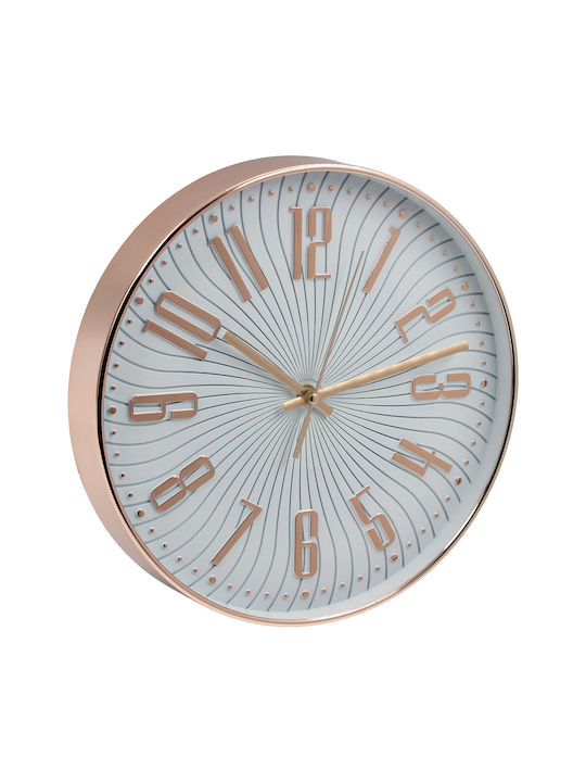 Keskor 87533-2 Wanduhren Kunststoff Φ30x4,5 cm Rose Gold