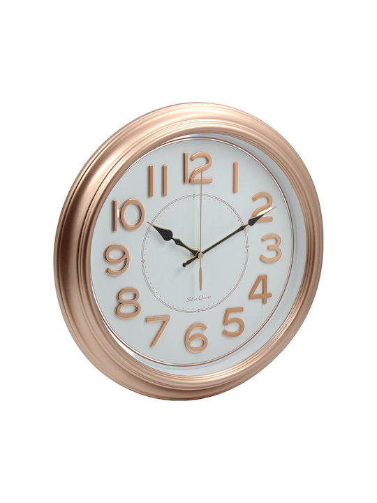 Wanduhren Kunststoff Φ35x5 Mit Rose Gold Keskor 87532-2