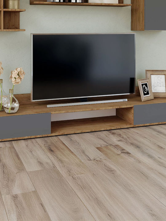 TV Stand Callisto Dark Oak-Graphite M200xD40xH30cm Gray-CALTV-2