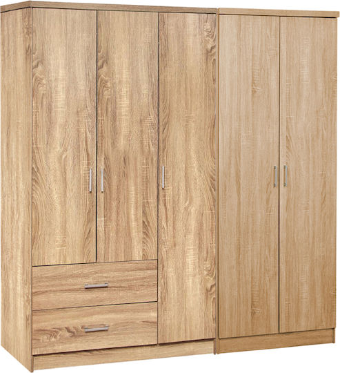 Five Door Wardrobe Sonama 150x42.5x181cm
