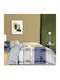 Rythmos Cattle Подредба Покривало Кингсайз Памук Blue-grey 235x250см 3бр