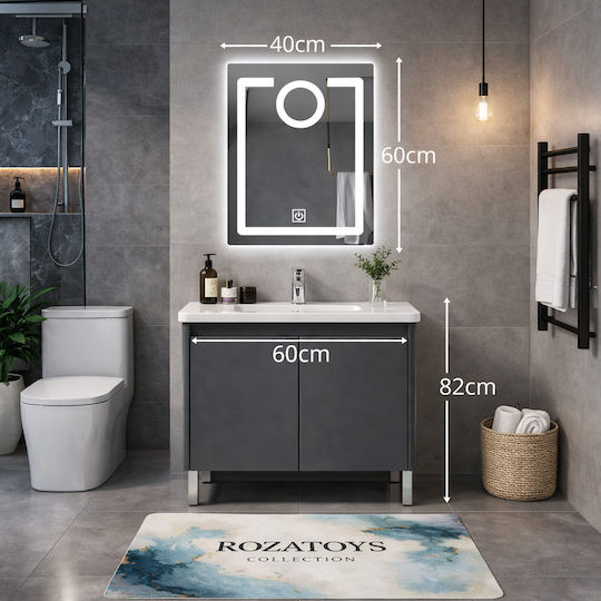 Σετ Επίπλων Μπάνιου Νιπτήρα & Καθρέφτη 85 Cm – Ανθρακί & Ξύλο 82 Cm X 45 Cm X 43 Cm Σετ Επίπλων Μπάνιου Νιπτήρα & Καθρέφτη 85 Cm – Ανθρακί & Ξύλο 82 Cm X 45 Cm X 43 Cm