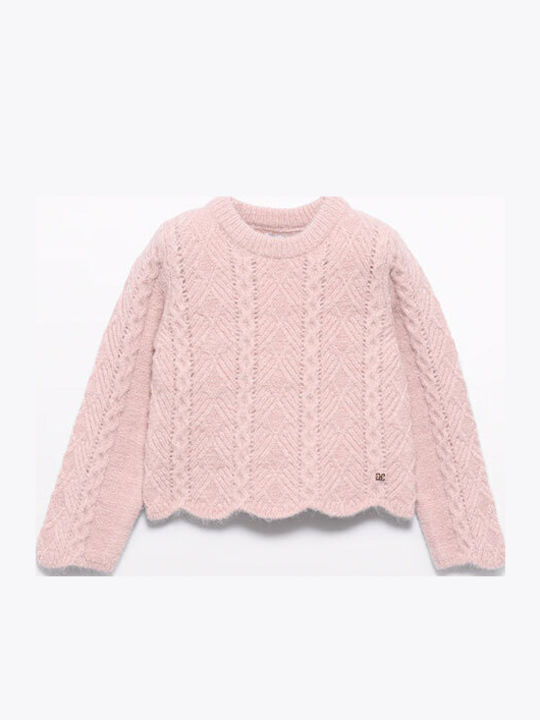 Kids' Sweater Long Sleeve Rose Petal