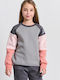 Fleece Lined Kids Cropped Sweatshirt Steel
