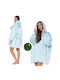 Kocobluza Κουβέρτα Sherpa με Μανίκια 80x84εκ. Blue