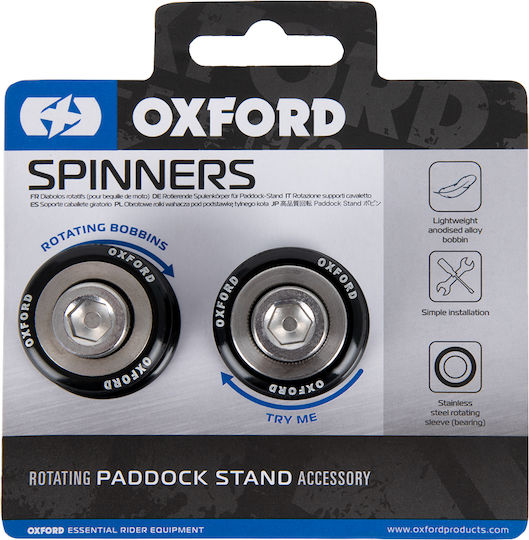 Oxford Swingarm Pins Spinners M8 1.25 Thread Black