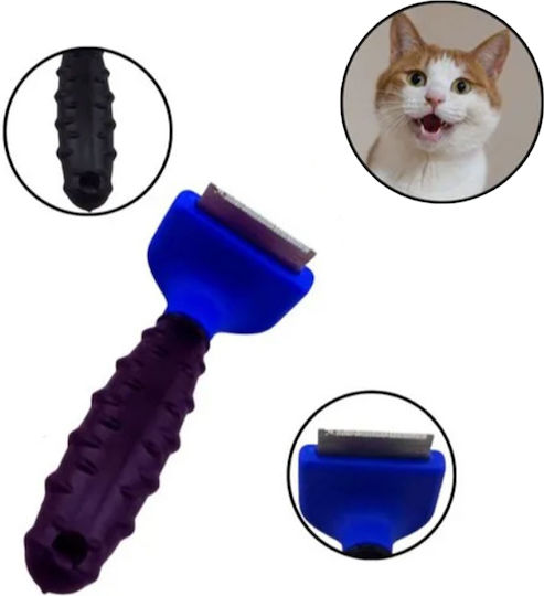 FURminator Tool Четка за късокосмести кучета с бръснач за Почистване на Козина Син
