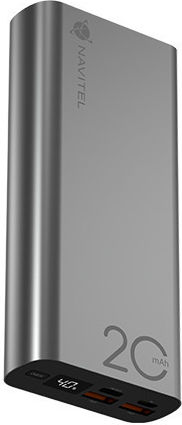 Navitel Power Bank 20000mAh 22.5W Ασημί