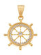 Senza Charm Anker aus Vergoldetem Silber