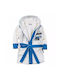 On Line Kids Hooded Bathrobe white