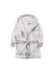 On Line Kids Hooded Bathrobe white