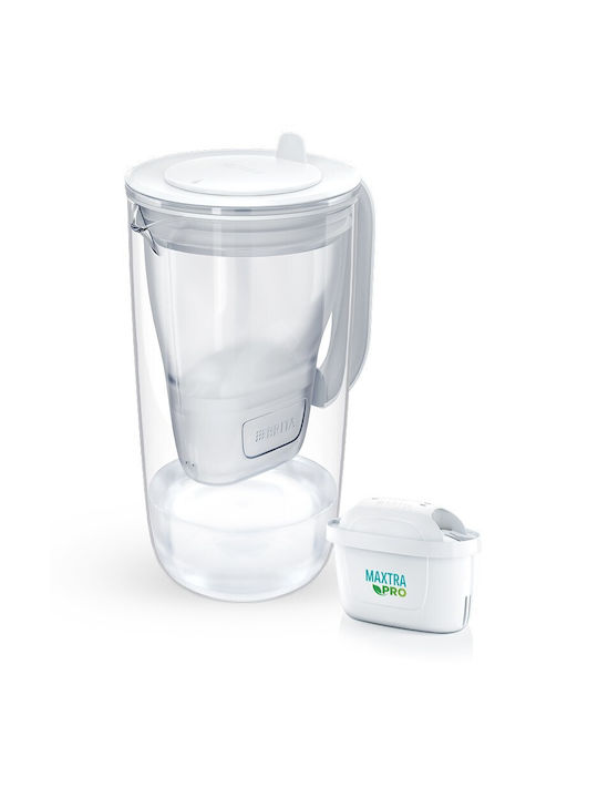 Brita Glass Plastic Jug Grey with Filter 2500ml
