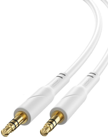 XO 3,5mm Klinkenkabel 3,5mm Stecker - 3,5mm Stecker Weiß 1m