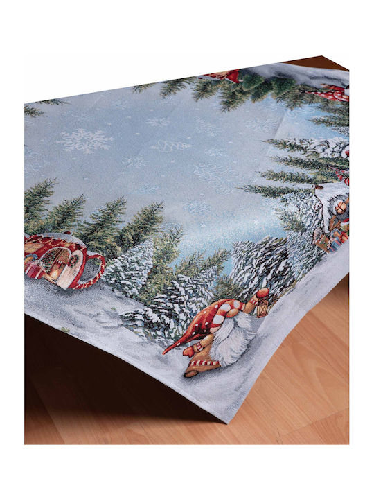 Silk Fashion Christmas Tablecloth Square Fabric L100xW100cm.