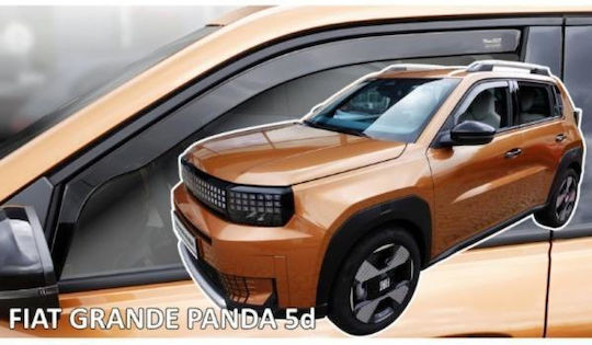 Heko Set of Windbreakers Front Car Dark Fime for Fiat Panda 2025+ 2pcs