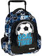 Graffiti School Bag Trolley Kindergarten Multicolour with Water Bottle Holder