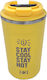 Coffee Island Μπουκάλι Θερμός Ανοξείδωτο 350ml Κίτρινο