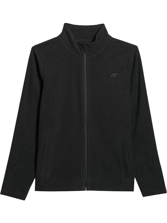 Kids Cardigan Fleece Black