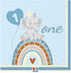 Light Blue Party Napkins One Elephant 20 Pieces