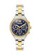 Breeze Women's Watch Chronograph with Gold Metal Bracelet
