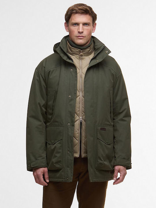 Barbour Μπουφάν Αδιάβροχο Olive