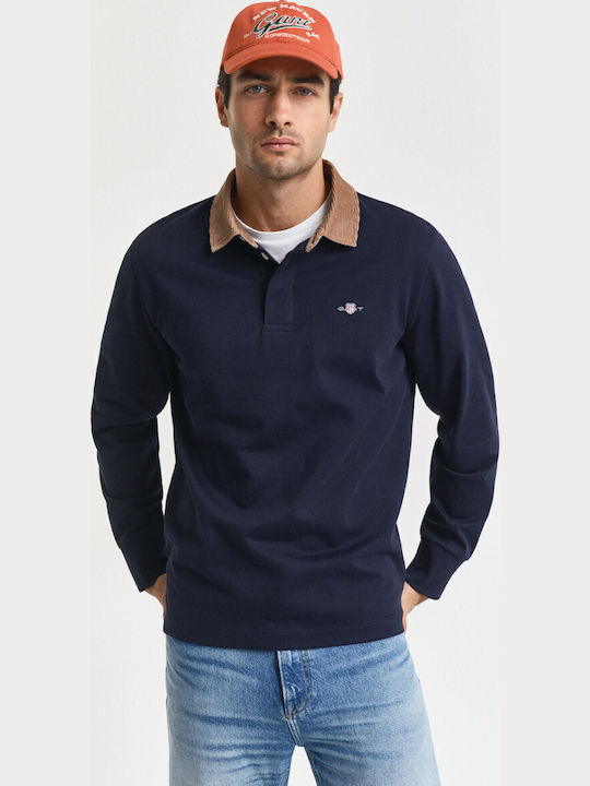 Gant Collar Heavy Rugger Polo Langarmbluse Dark...