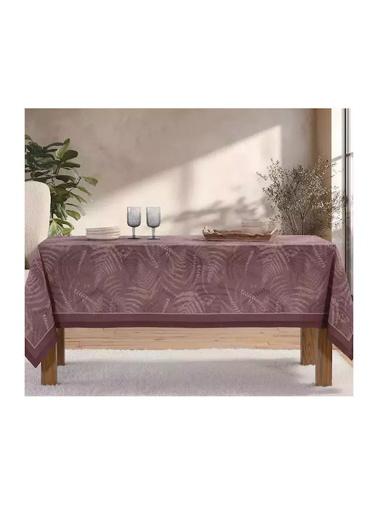 Nef-Nef Homeware Tablecloth Cotton Fern Bordo 140x240cm