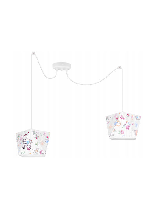 Light Home Kids Metallic / Fabric Chandelier Ceiling Light E27