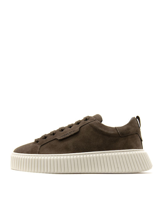 Herren Flatforms Sneakers Braun