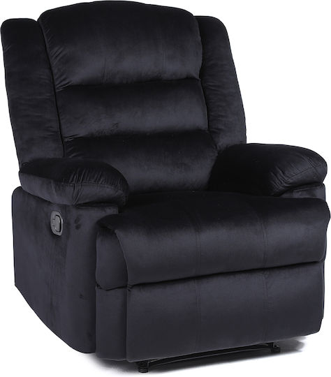 Carinae Relaxsessel mit Fußhocker Samt Black 93x90x100cm
