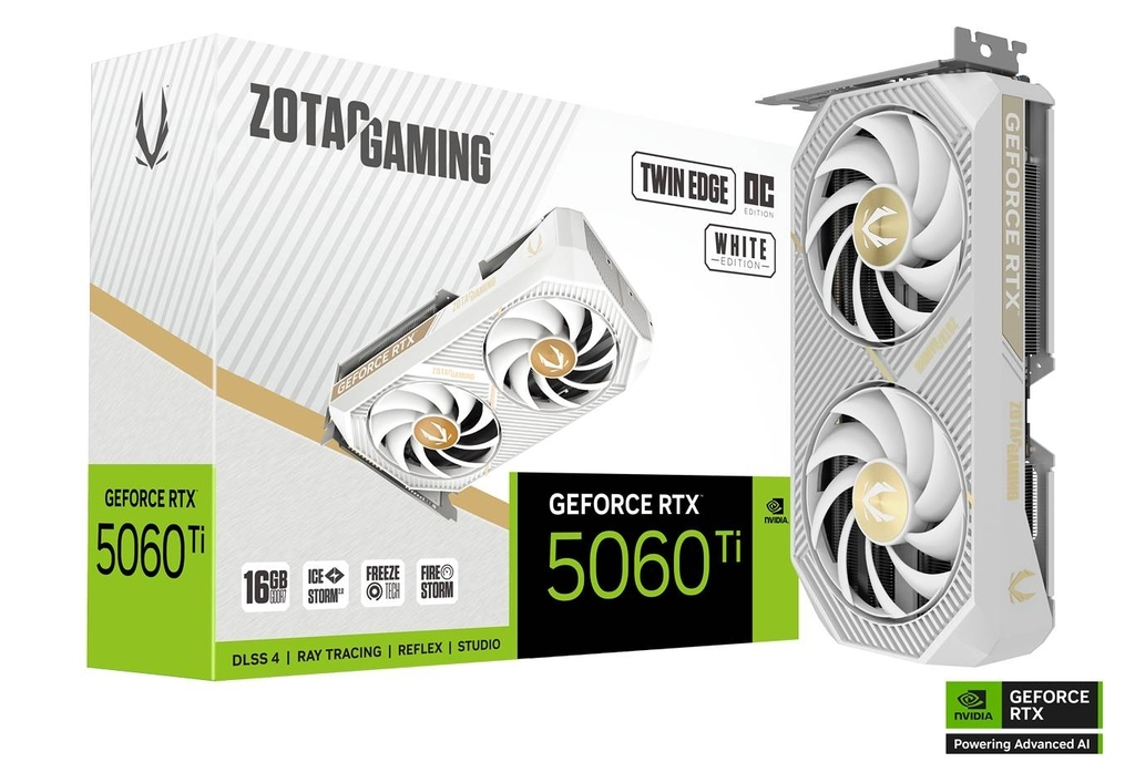 Zotac GeForce RTX 5060 Ti 16GB GDDR7 Twin Edge OC White Κάρτα Γραφικών