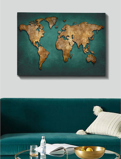 HomeMarkt World Map σε Καμβά 100x70 cm