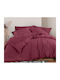 Nef-Nef Homeware Duvet Cover Cotton Queen 230x240 Basic 22 Bordo