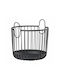 Zone Denmark Metallic Organizer Basket Ø20x20 Inu Black