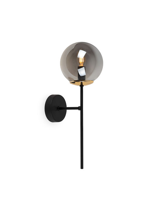 Light Home Φωτιστικό Τοίχου με Ντουί E14 Μαύρο