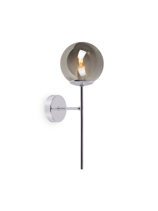 Light Home Φωτιστικό Τοίχου με Ντουί E14 Γκρι
