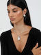 Doca Set with Necklace & Earrings from Steel with Stones