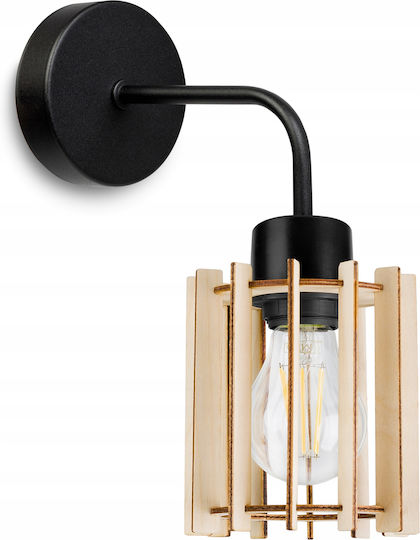 Light Home Modern Leuchte Wand mit Fassung E27 Schwarz