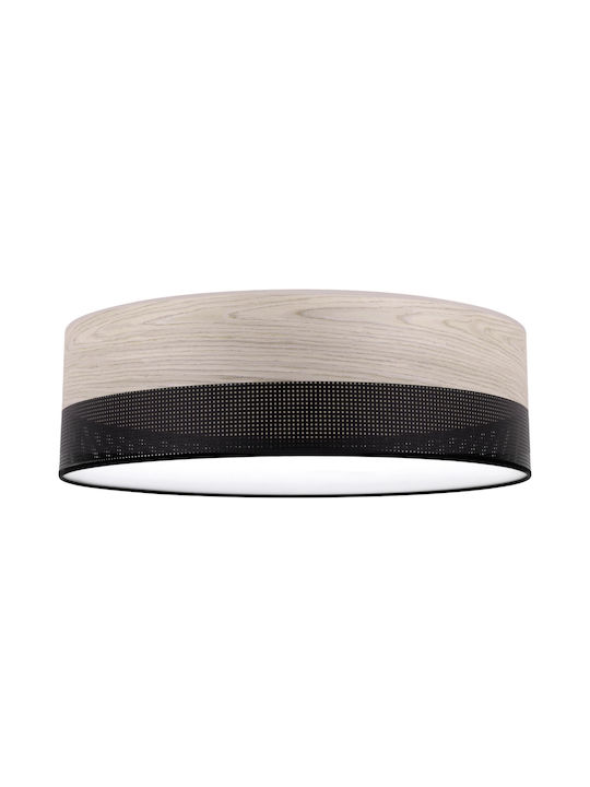 Light Home Πλαφονιέρα Οροφής Μαύρη με Ντουί E27