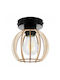 Light Home Πλαφονιέρα Οροφής Μαύρη