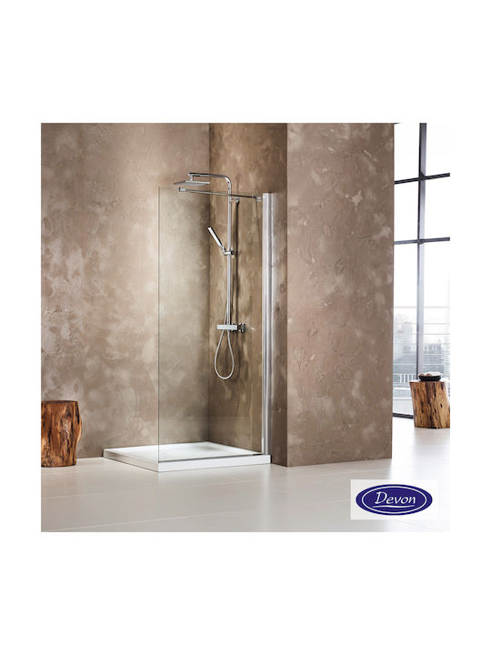 Devon Fixed Side for Shower 47-49x185cm Clean G...