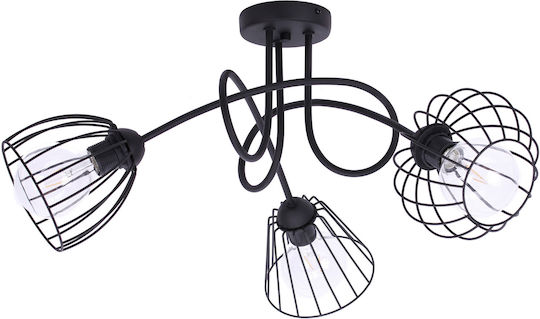 Light Home Πλαφονιέρα Οροφής Μαύρη