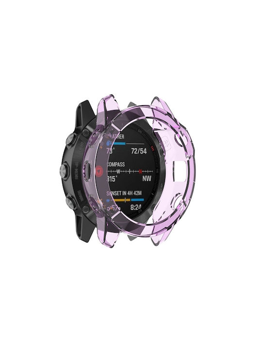 Protective Silicone Case in Purple color for Garmin Fenix 6