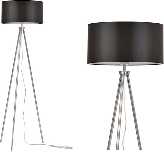 Light Home Lampa de podea Î145xL40cm. cu Soclu pentru Bec E27 Negru