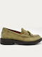 D Spherica Ec1 Leather Women's Loafers in Green Color